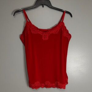Lane Bryant Red Lace Trim Camisole